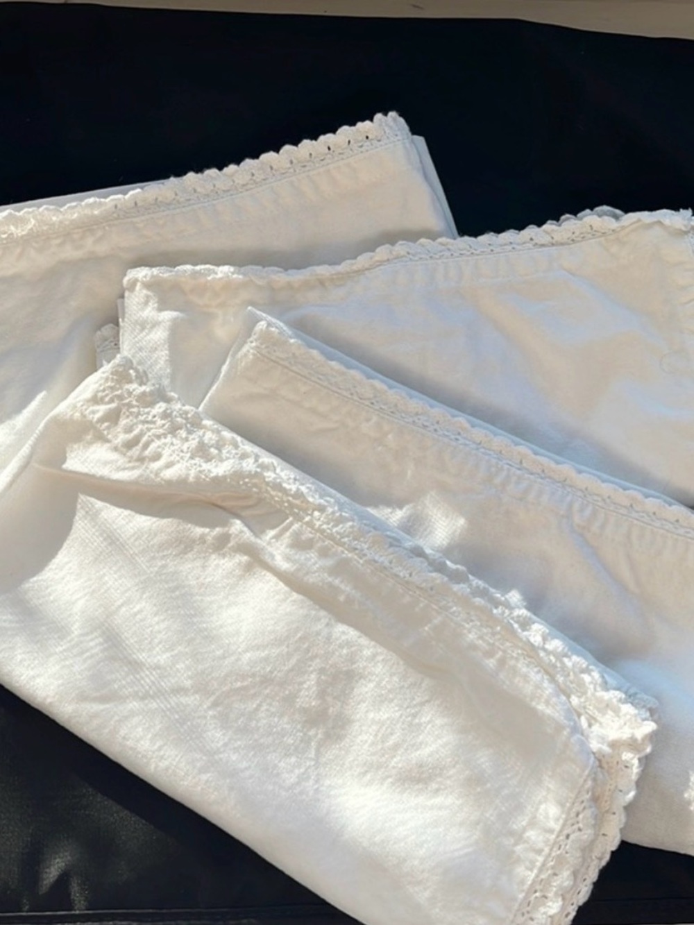 Coyuchi Grand Lace Napkins (set of 4, 20” square)